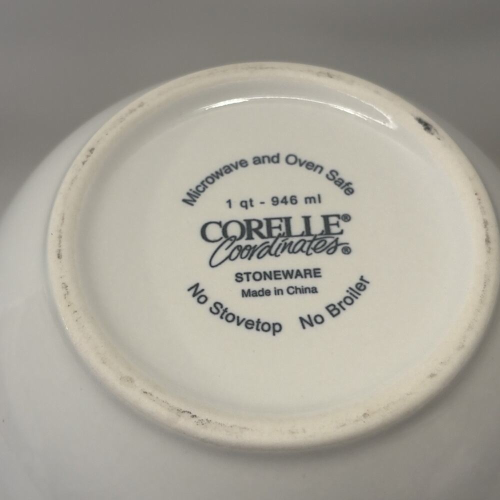 Corelle Coordinates Casa Flora Flowers 3 pc 1 2 3 Quart Qt Mixing Bowl Set - Picture 2 of 11